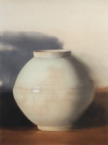 Moon Jar, 2016, watercolor on paper, 30” x 22”